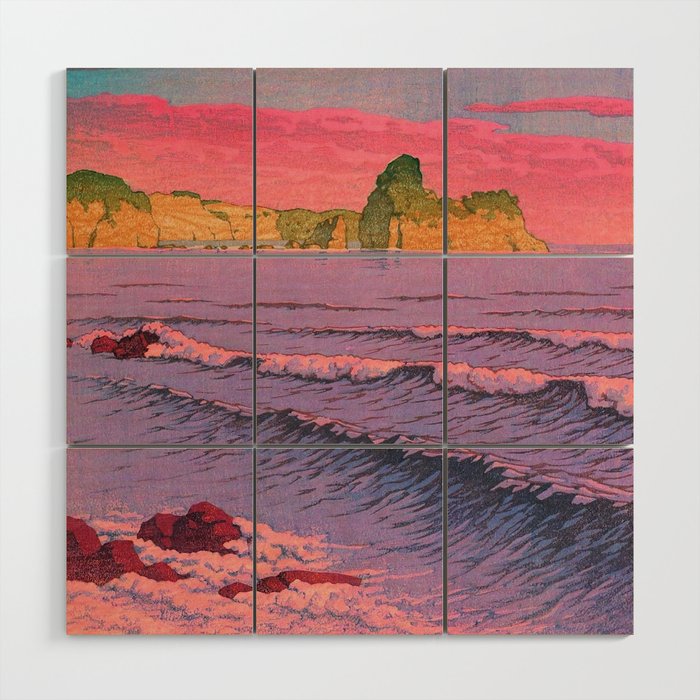 Morning Sea at Shiribeshi by Kawase Hasui Wood Wall Art Gallery Image 1