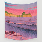 Morning Sea at Shiribeshi by Kawase Hasui Wall Tapestry Gallery Image 4