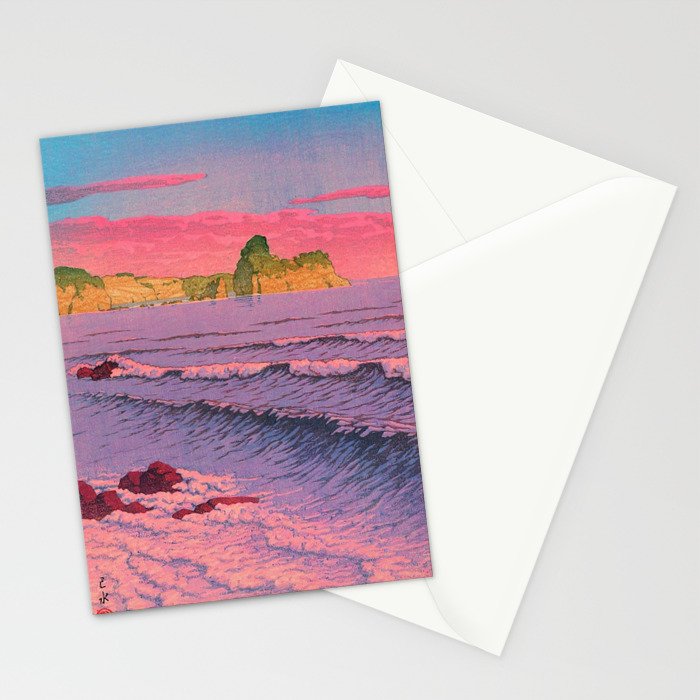 Morning Sea at Shiribeshi by Kawase Hasui Stationery Card Gallery Image 2
