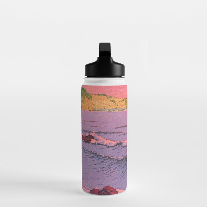 Morning Sea at Shiribeshi by Kawase Hasui Water Bottle Gallery Image 3