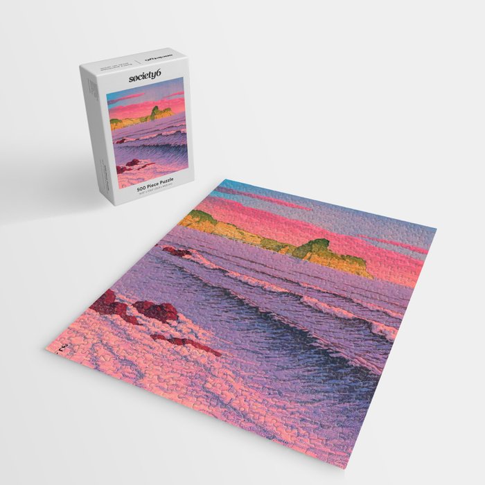 Morning Sea at Shiribeshi by Kawase Hasui Jigsaw Puzzle Gallery Image 2