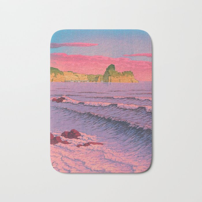 Morning Sea at Shiribeshi by Kawase Hasui Bath Mat Gallery Image 1