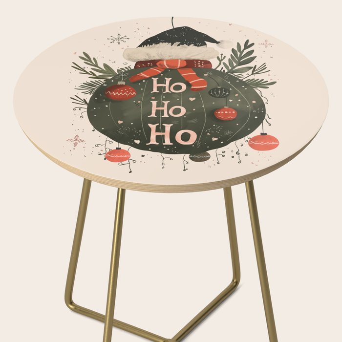 Festive Ho Ho Ho Bauble Side Table Gallery Image 2