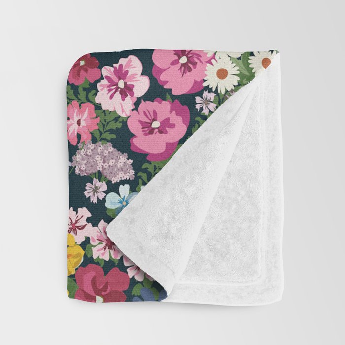 Magical Meadow Boho Hippy Garden Floral Throw Blanket Gallery Image 3