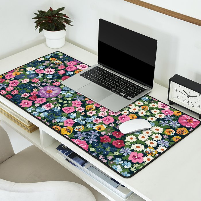 Magical Meadow Boho Hippy Garden Floral Desk Mat Gallery Image 2