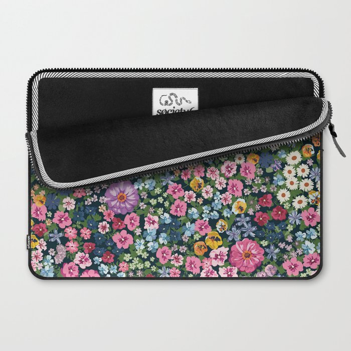 Magical Meadow Boho Hippy Garden Floral Laptop Sleeve Gallery Image 2