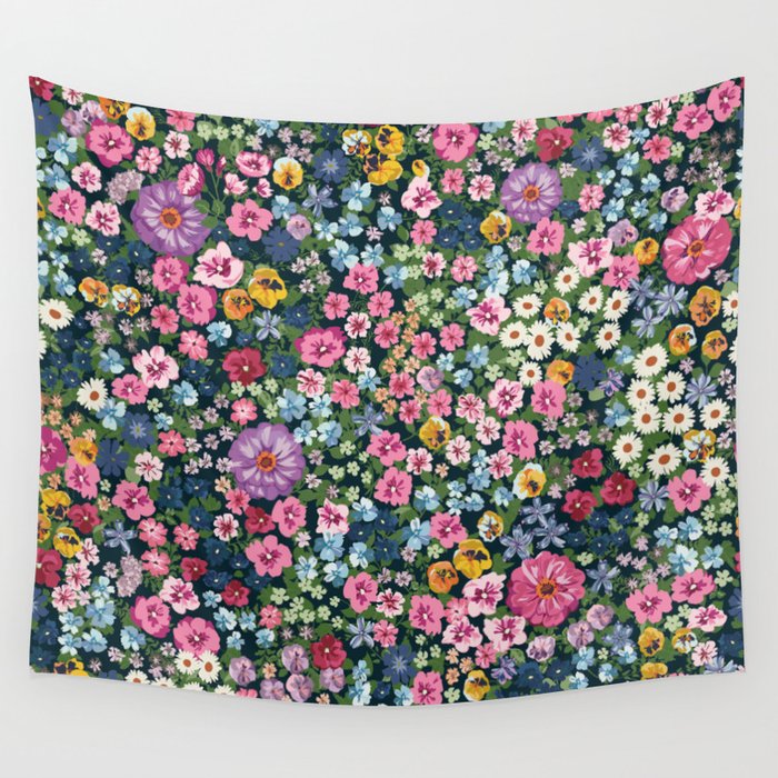 Magical Meadow Boho Hippy Garden Floral Wall Tapestry Gallery Image 4
