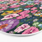 Magical Meadow Boho Hippy Garden Floral Bath Mat Gallery Image 3