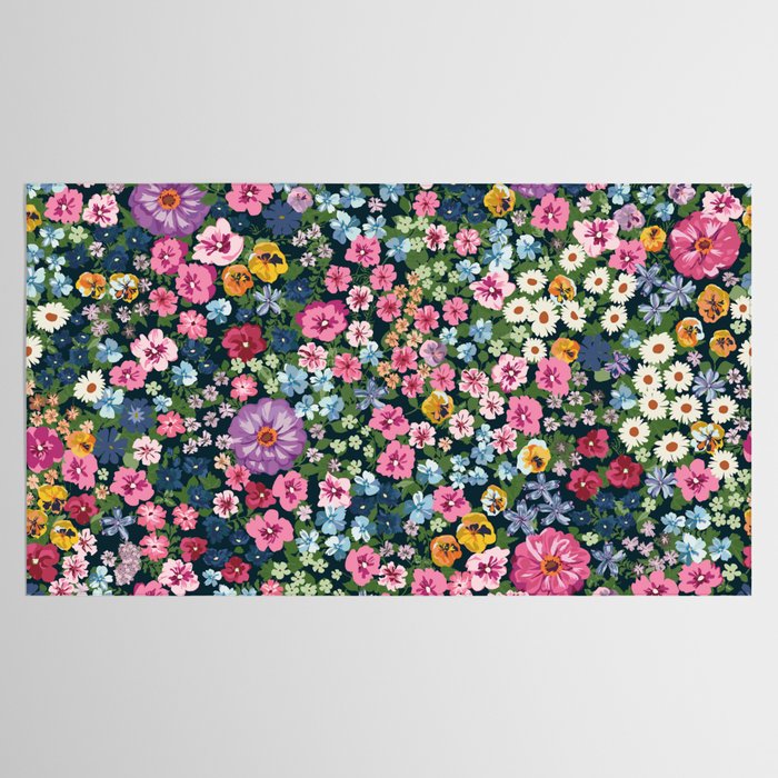 Magical Meadow Boho Hippy Garden Floral Tablecloth Gallery Image 2