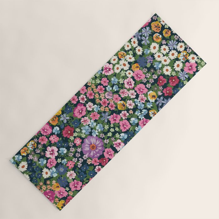 Magical Meadow Boho Hippy Garden Floral Yoga Mat Gallery Image 1