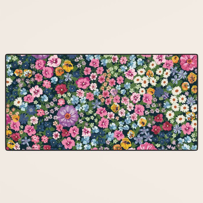 Magical Meadow Boho Hippy Garden Floral Desk Mat Gallery Image 3