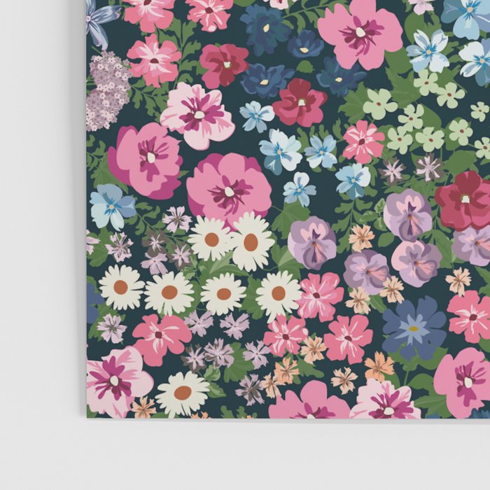 Magical Meadow Boho Hippy Garden Floral Poster Gallery Image 3