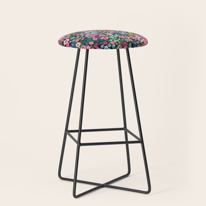 Magical Meadow Boho Hippy Garden Floral Stool Gallery Image 1