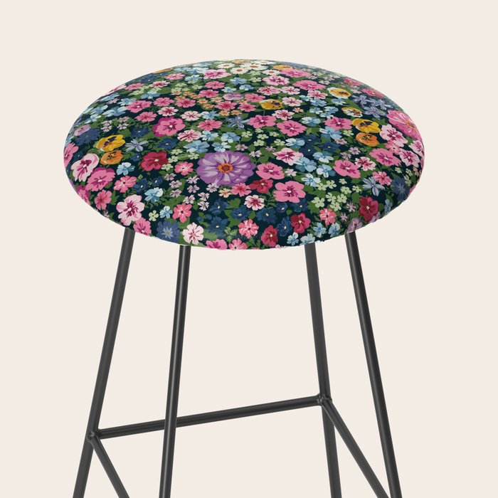 Magical Meadow Boho Hippy Garden Floral Stool Gallery Image 2