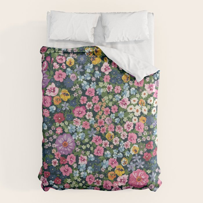 Magical Meadow Boho Hippy Garden Floral Duvet Cover Gallery Image 6