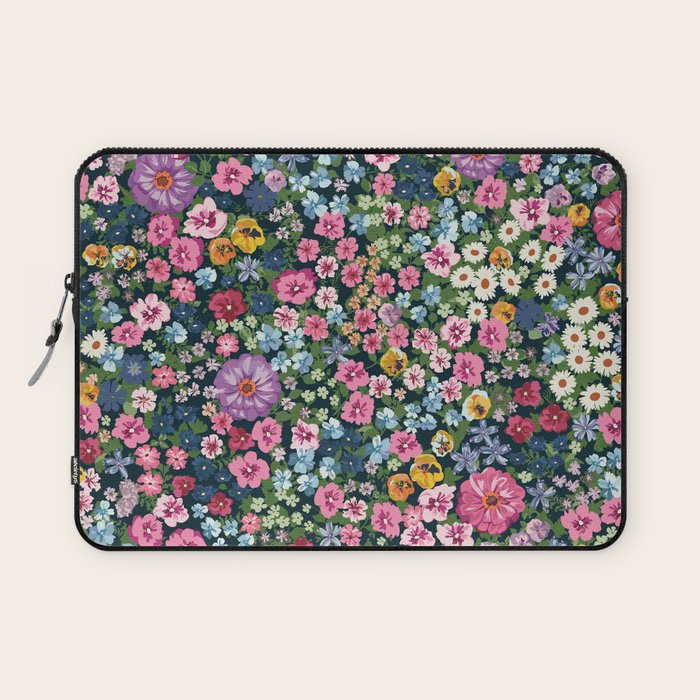 Magical Meadow Boho Hippy Garden Floral Laptop Sleeve Gallery Image 1