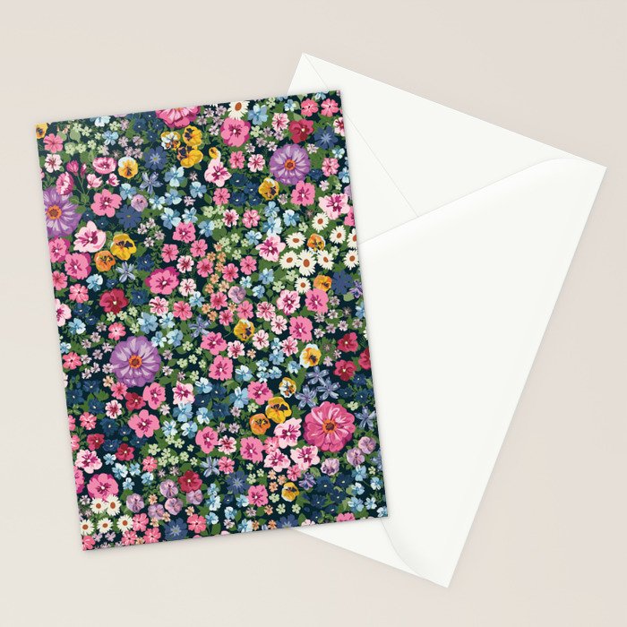 Magical Meadow Boho Hippy Garden Floral Stationery Card Gallery Image 2