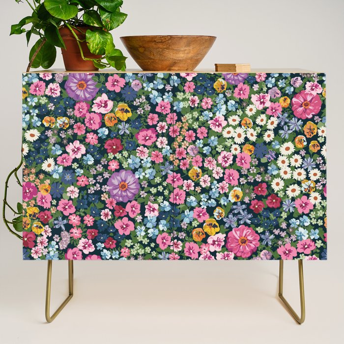 Magical Meadow Boho Hippy Garden Floral Credenza Gallery Image 1