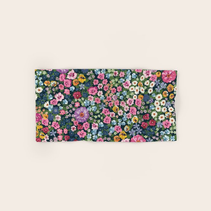Magical Meadow Boho Hippy Garden Floral Bath Towel Gallery Image 1