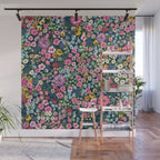 Magical Meadow Boho Hippy Garden Floral Wall Mural Gallery Image 1