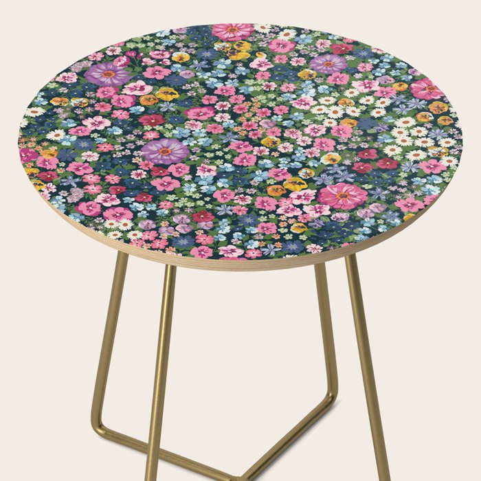 Magical Meadow Boho Hippy Garden Floral Side Table Gallery Image 2