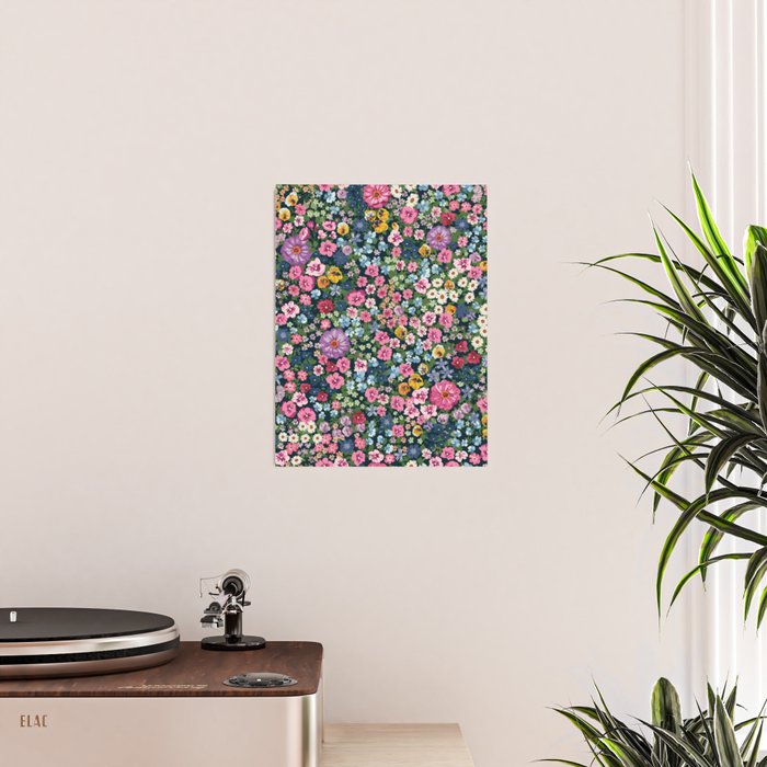 Magical Meadow Boho Hippy Garden Floral Poster Gallery Image 2