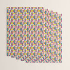 Colorful Geometric Snowflake Tiles Wrapping Paper Gallery Image 3