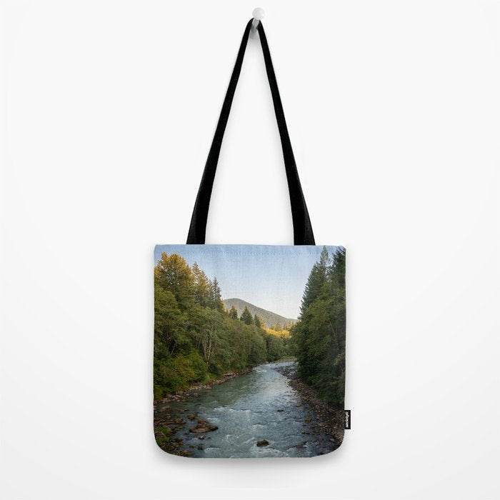Adventure Forest River II - Pacific Northwest Wanderlust Tote Bag Gallery Image 2