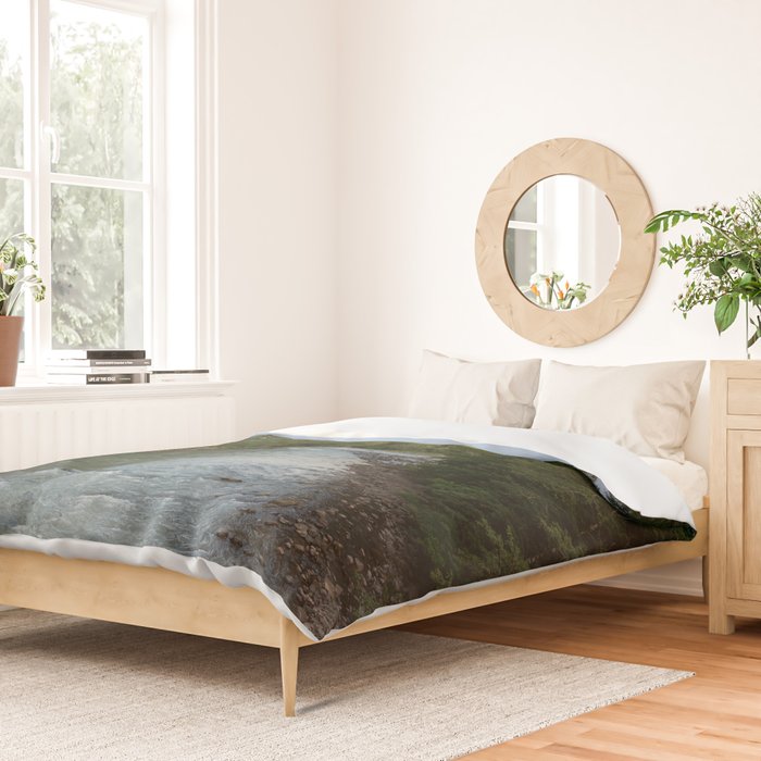 Adventure Forest River II - Pacific Northwest Wanderlust Duvet Cover Gallery Image 2