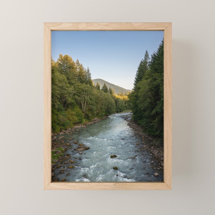 Adventure Forest River II - Pacific Northwest Wanderlust Mini Art Print Gallery Image 1