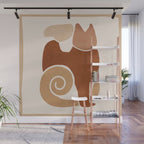 Modern Abstract Art Cat 3 Wall Mural Gallery Image 1