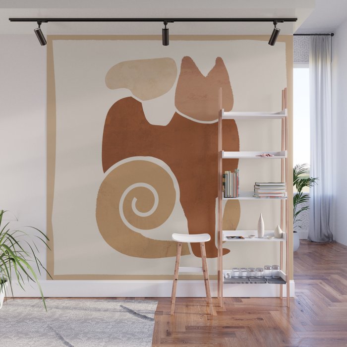 Modern Abstract Art Cat 3 Wall Mural Gallery Image 1
