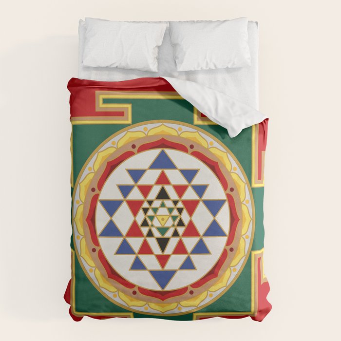 Sri Yantra colored Duvet Cover Gallery Image 1