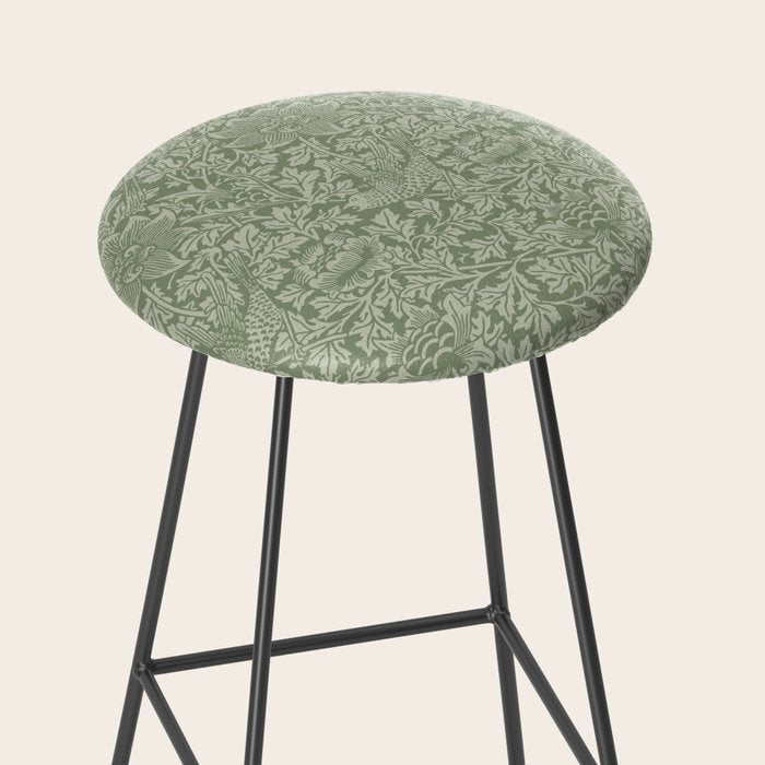 William Morris Bird & Anemone Sage Green Stool Gallery Image 2