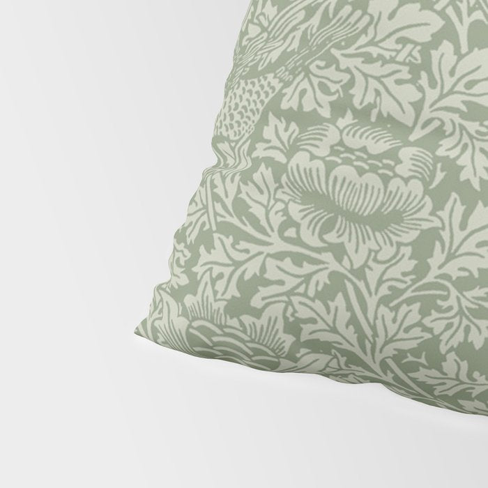 William Morris Bird & Anemone Sage Green Pillow Sham Gallery Image 4