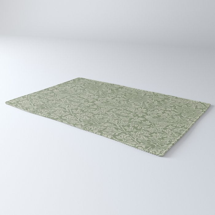 William Morris Bird & Anemone Sage Green Rug Gallery Image 3