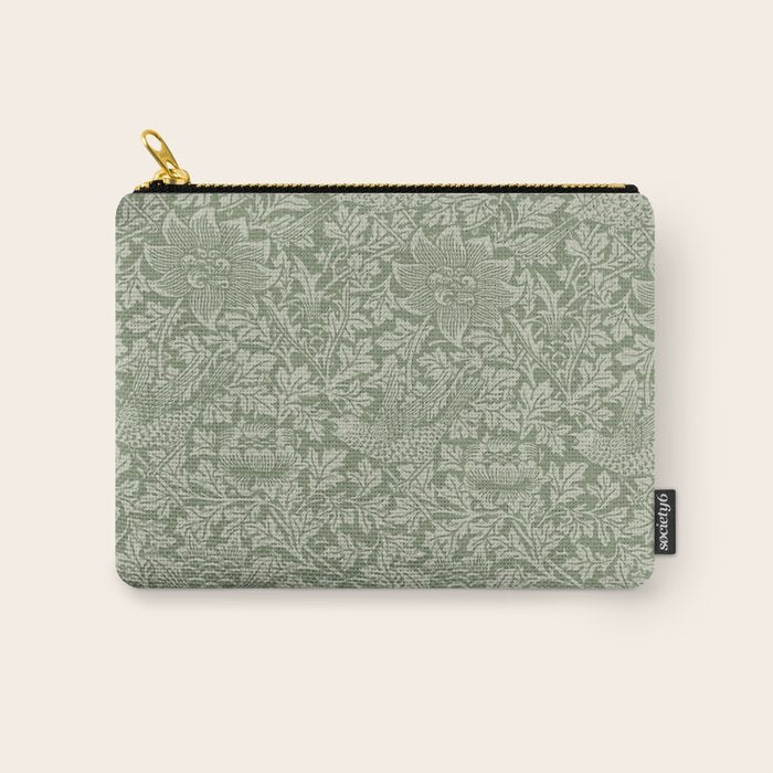 William Morris Bird & Anemone Sage Green Carry All Pouch Gallery Image 1
