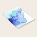 Blue Floral Abstract Ink Notebook Gallery Image 2