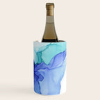 Blue Floral Abstract Ink Wine Chiller Gallery Image 3