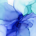 Blue Floral Abstract Ink Coffee Mug Gallery Image 2
