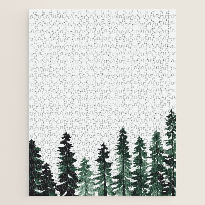 Foggy Pine Trees 2 Jigsaw Puzzle Gallery Image 1