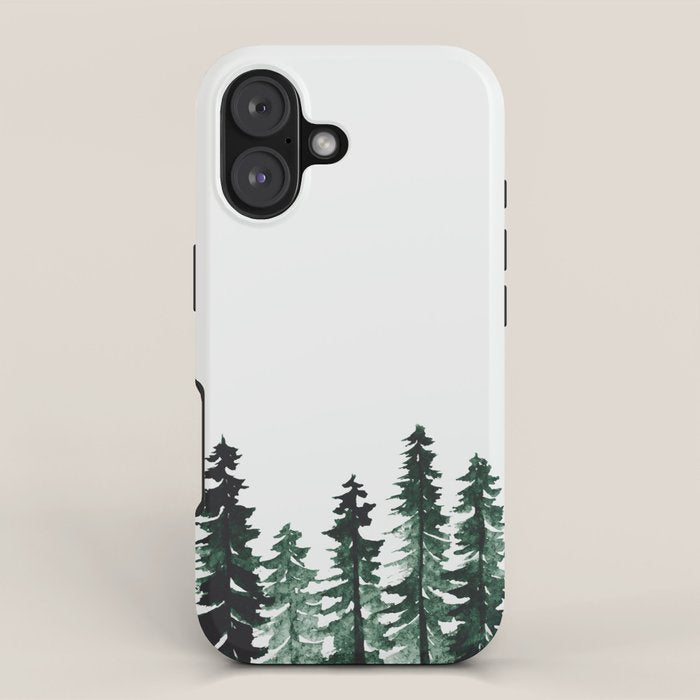 Foggy Pine Trees 2 iPhone Case Gallery Image 1
