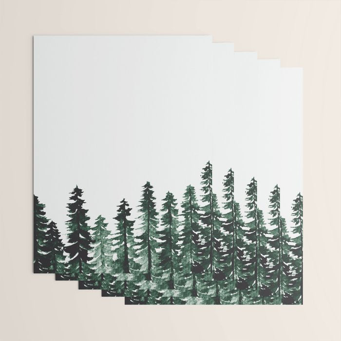Foggy Pine Trees 2 Wrapping Paper Gallery Image 3