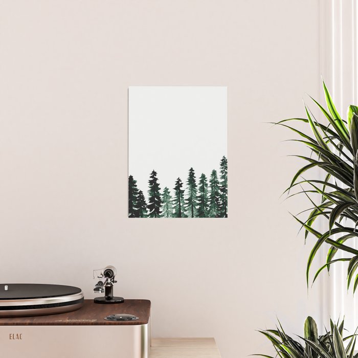 Foggy Pine Trees 2 Poster Gallery Image 2