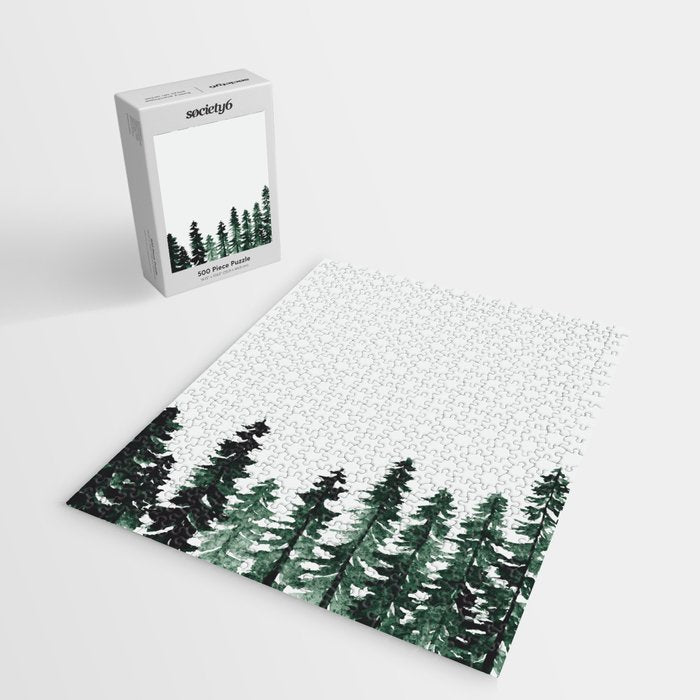 Foggy Pine Trees 2 Jigsaw Puzzle Gallery Image 2