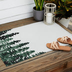 Foggy Pine Trees 2 Outdoor Rug Gallery Image 2