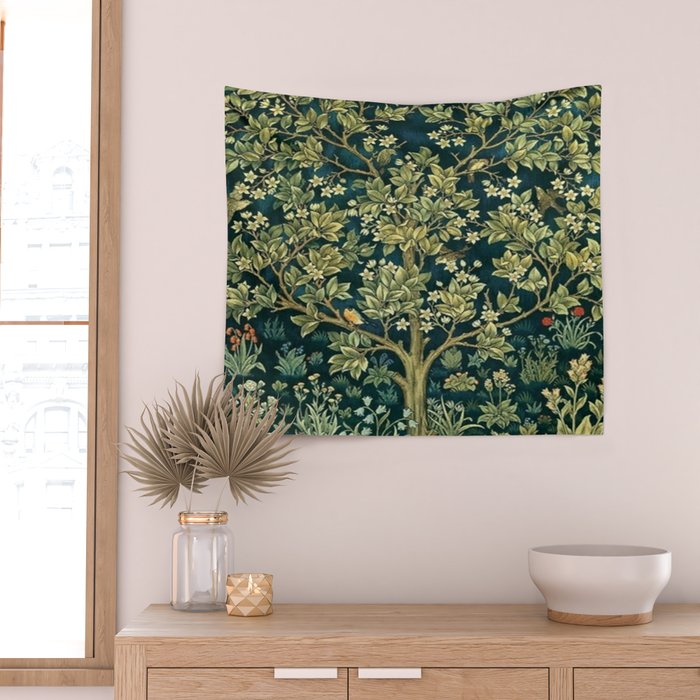 William Morris Tree Of Life  Wall Tapestry Gallery Image 2