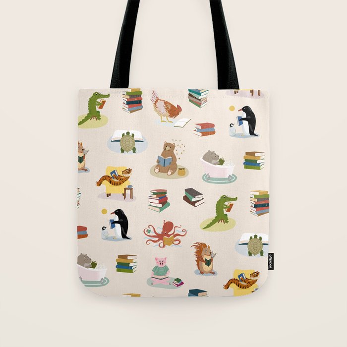 Animal Readers Tote Bag Gallery Image 1