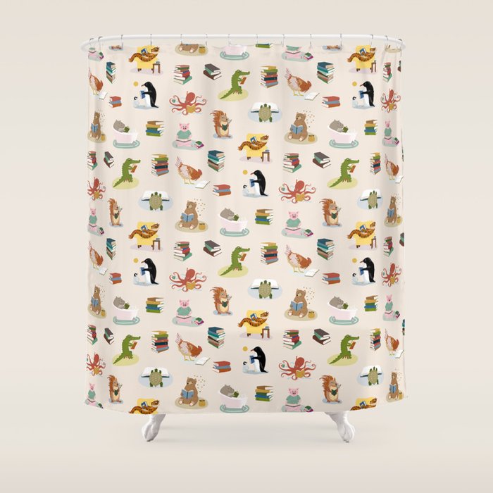Animal Readers Shower Curtain Gallery Image 1