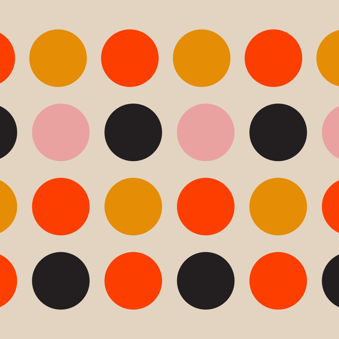 Retro Bauhaus Dots | 70s European Pattern Coffee Mug Gallery Image 2